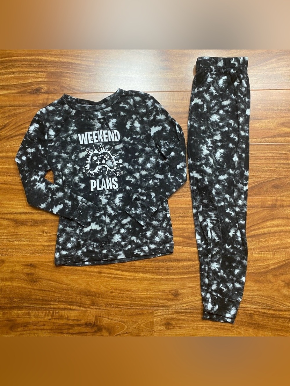 3/$25 Aeropostale Gray Soft Playstation Games Weekend Plans Pajamas Size 7/8